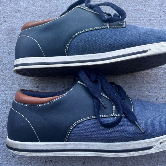 Imperfect men’s oxford inspired denim style shoes Rivera 01 Marc New York size 7 - Picture 4 of 16